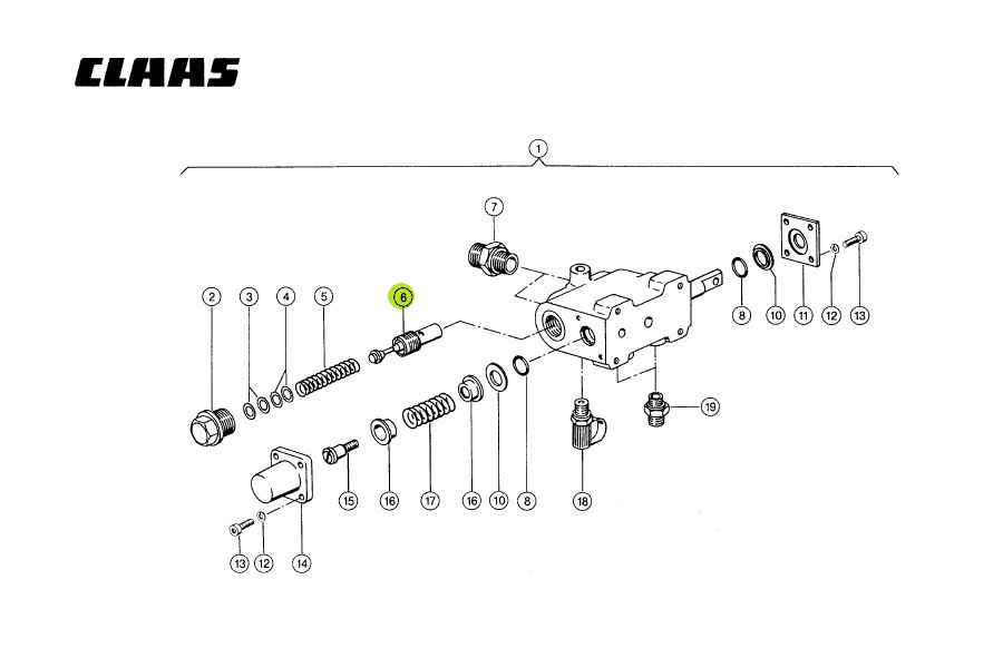 Zaworek siłownika hydraulicznego CLAAS 607176.1