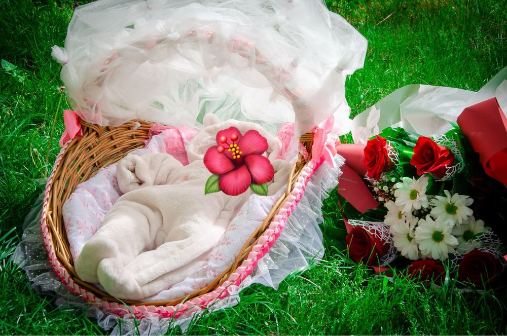 Конверт на виписку, корзина для фотосесії для дитини