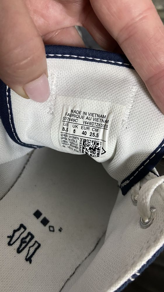 Кеди converse all star низькі сині