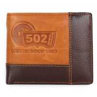 Кожаный бумажник в брендовом стиле из натуральной телячьей кожи