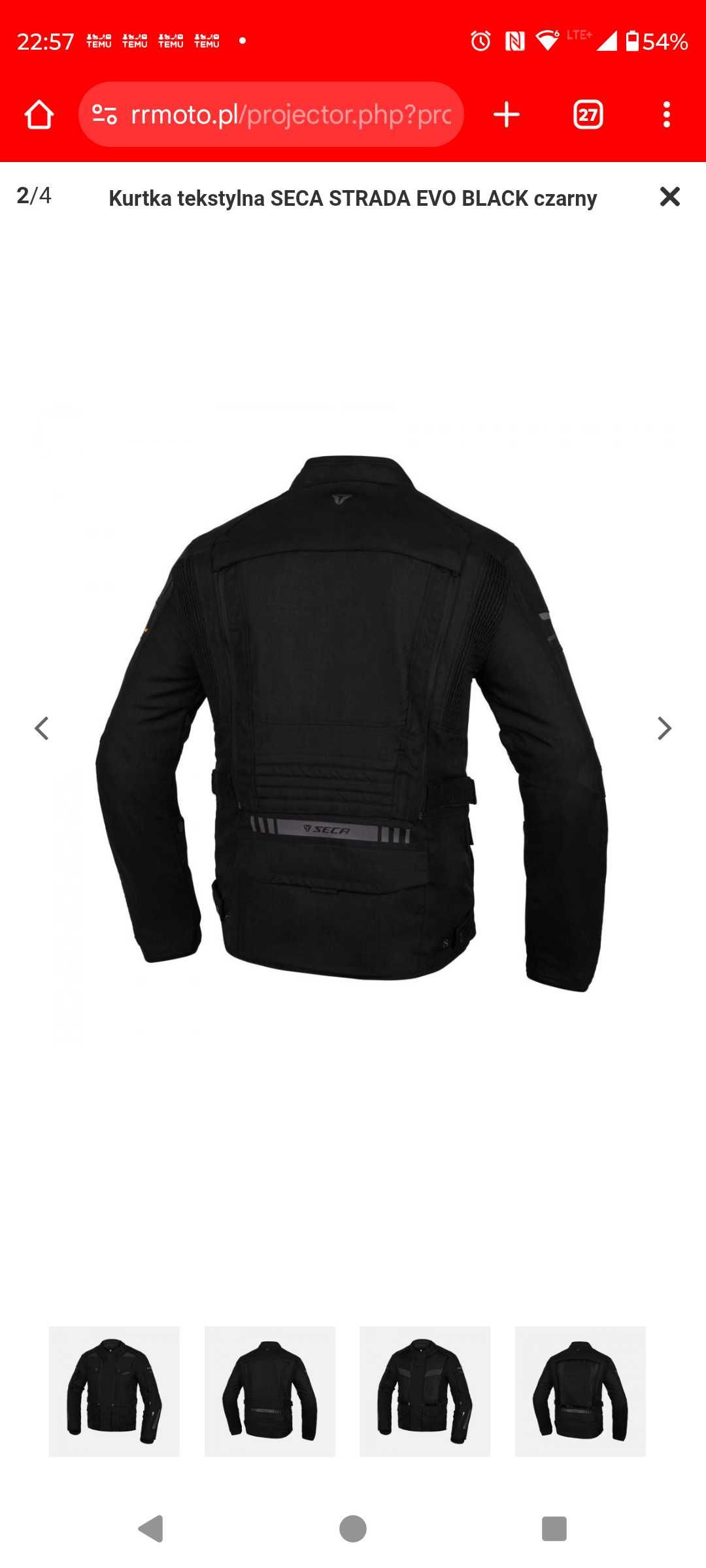 Kurtka motocyklowa tekstylna SECA