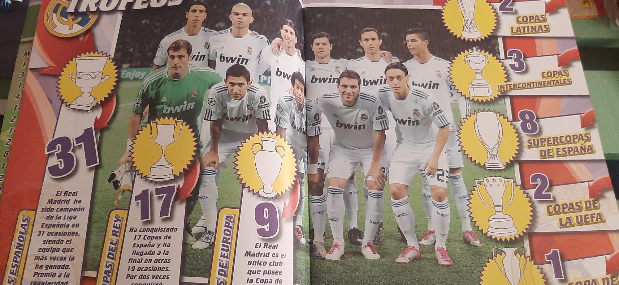 Caderneta completa cromos por colar Real Madrid/Ronaldo/José Mourinho