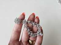 Kolczyki ślubne z kryształkami