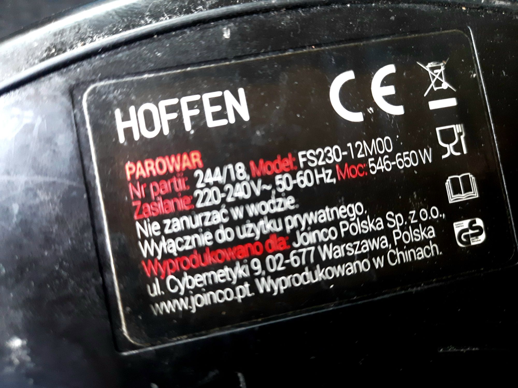 Parowar urządzenie do gotowania na parze