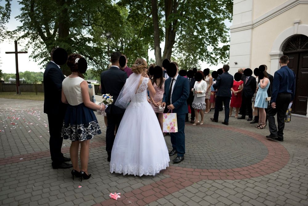 SUKNIA ŚLUBNA śnieżna biel princessa księżniczka stan idealny