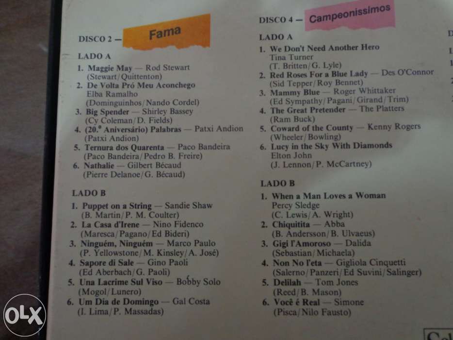 Colectânea de discos de vinil "120 melodies that will live forever" cl