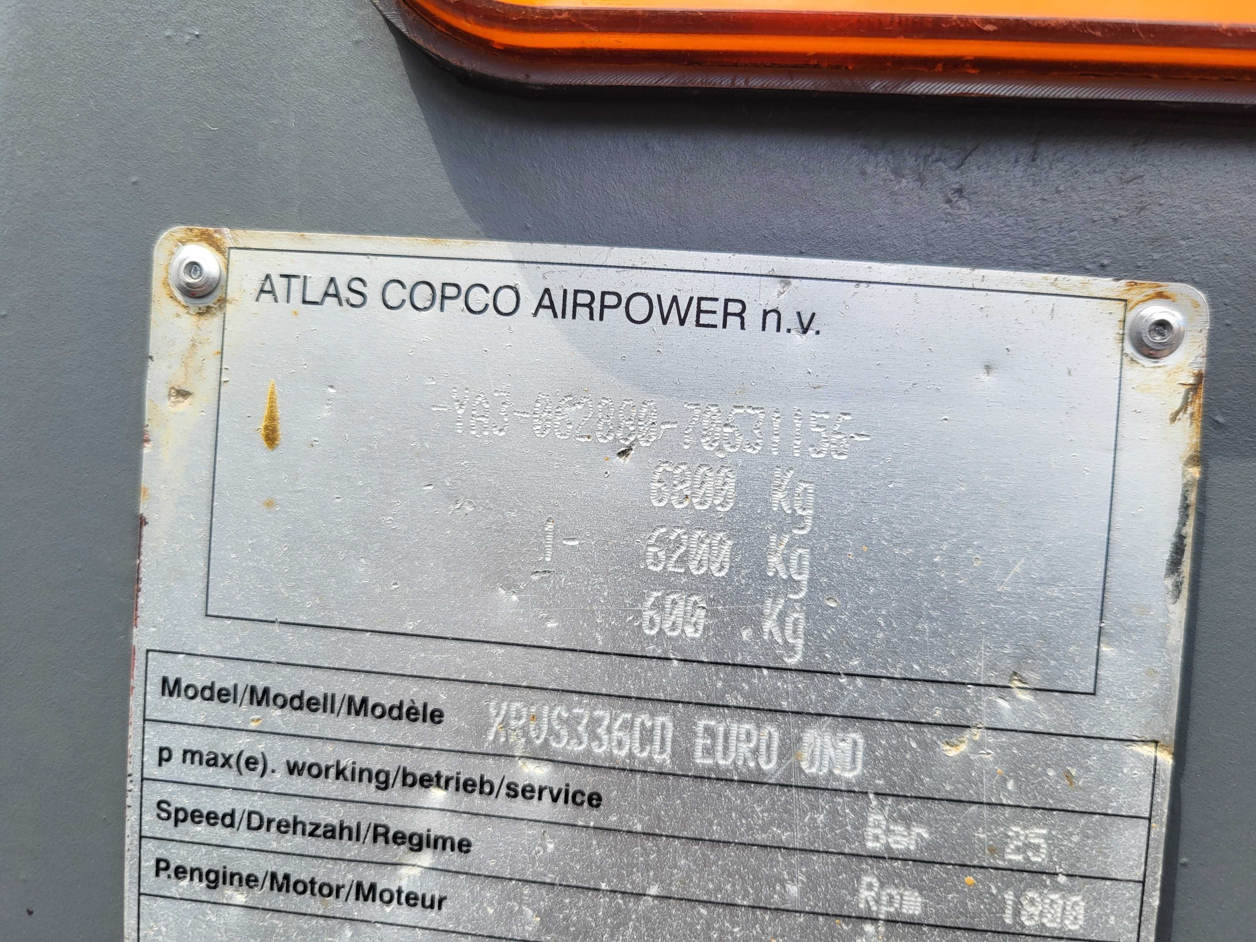 Kompresor ATLAS COPCO XRVS 336 CD, 25 bar, 20m3/min