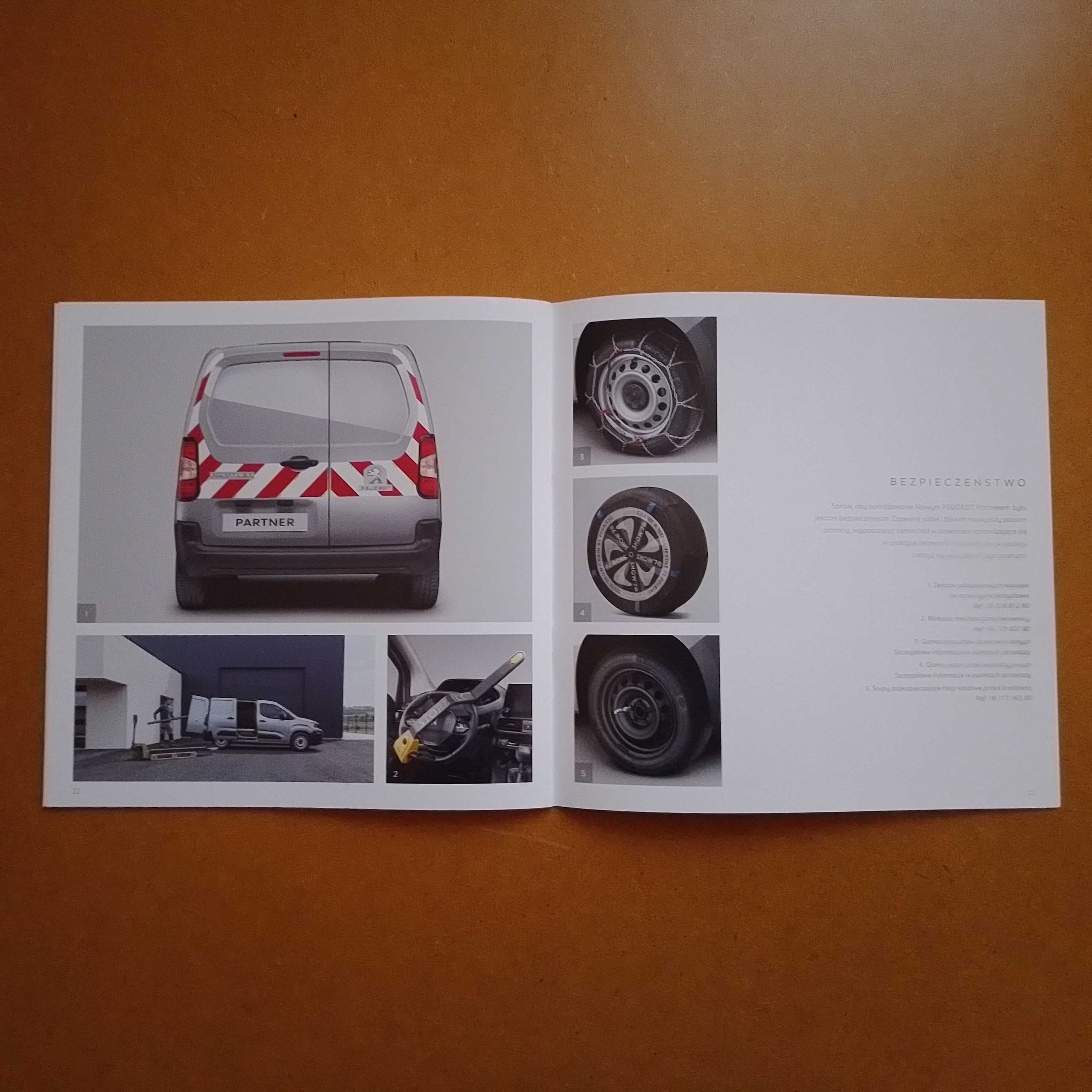 Prospekt, folder, broszura, katalog akcesoria Peugeot Partner
