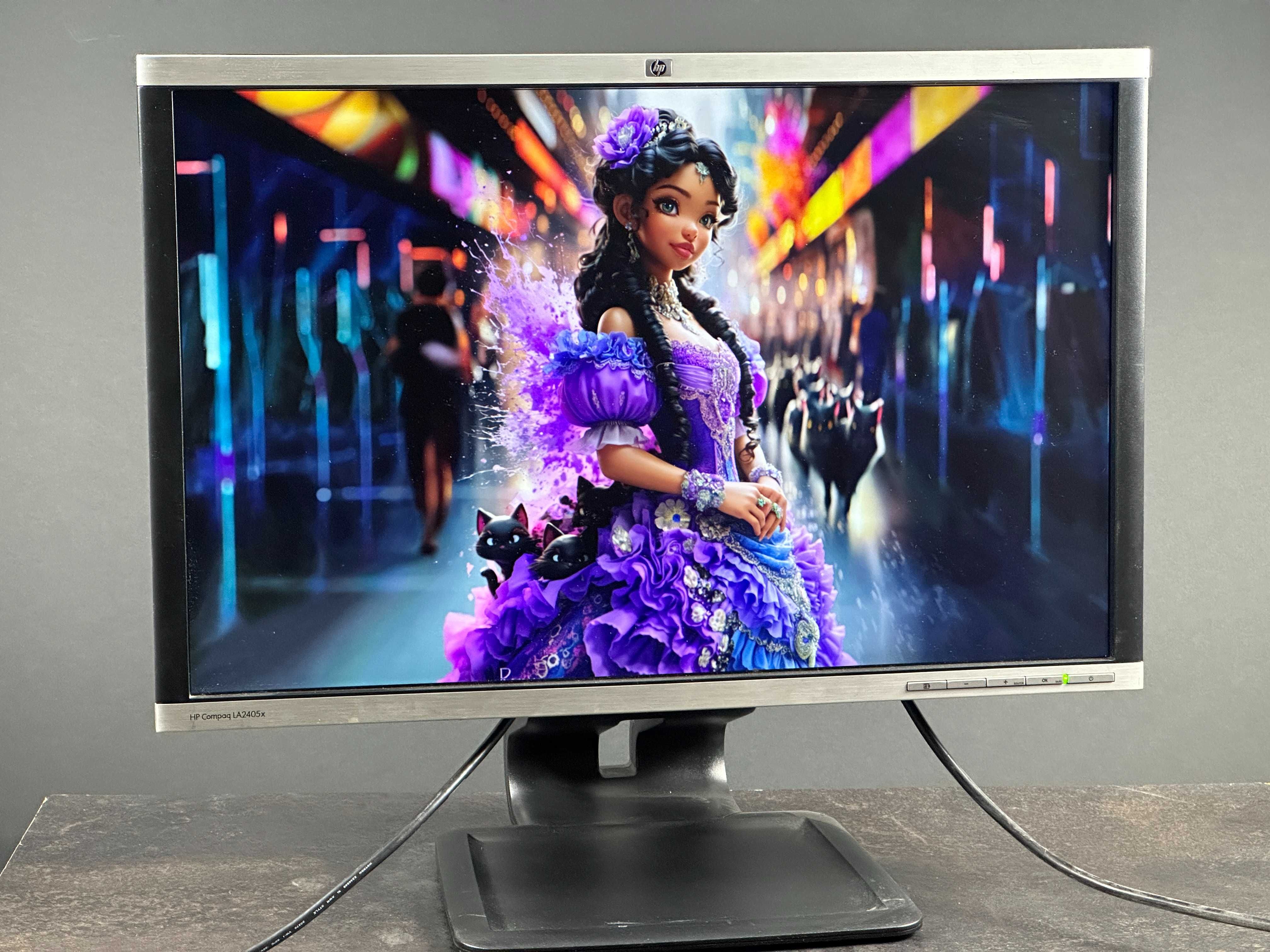Barwny Mistrz Monitor HP Compaq LA2405x 1920 x 1200 FHD+ 24'' VGA DVI