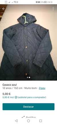 Casaco acolchoado de criança