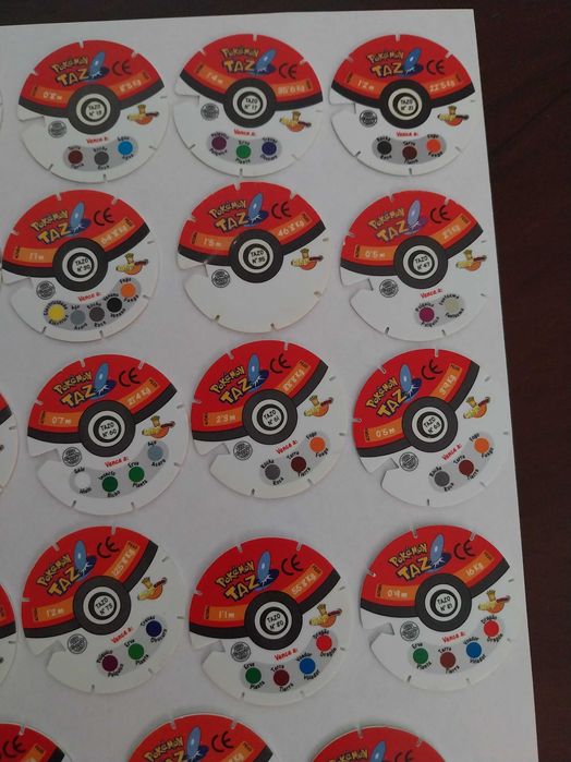 Pokémon Voa Tazos, vários disponíveis, raros, coleção limitada vintage