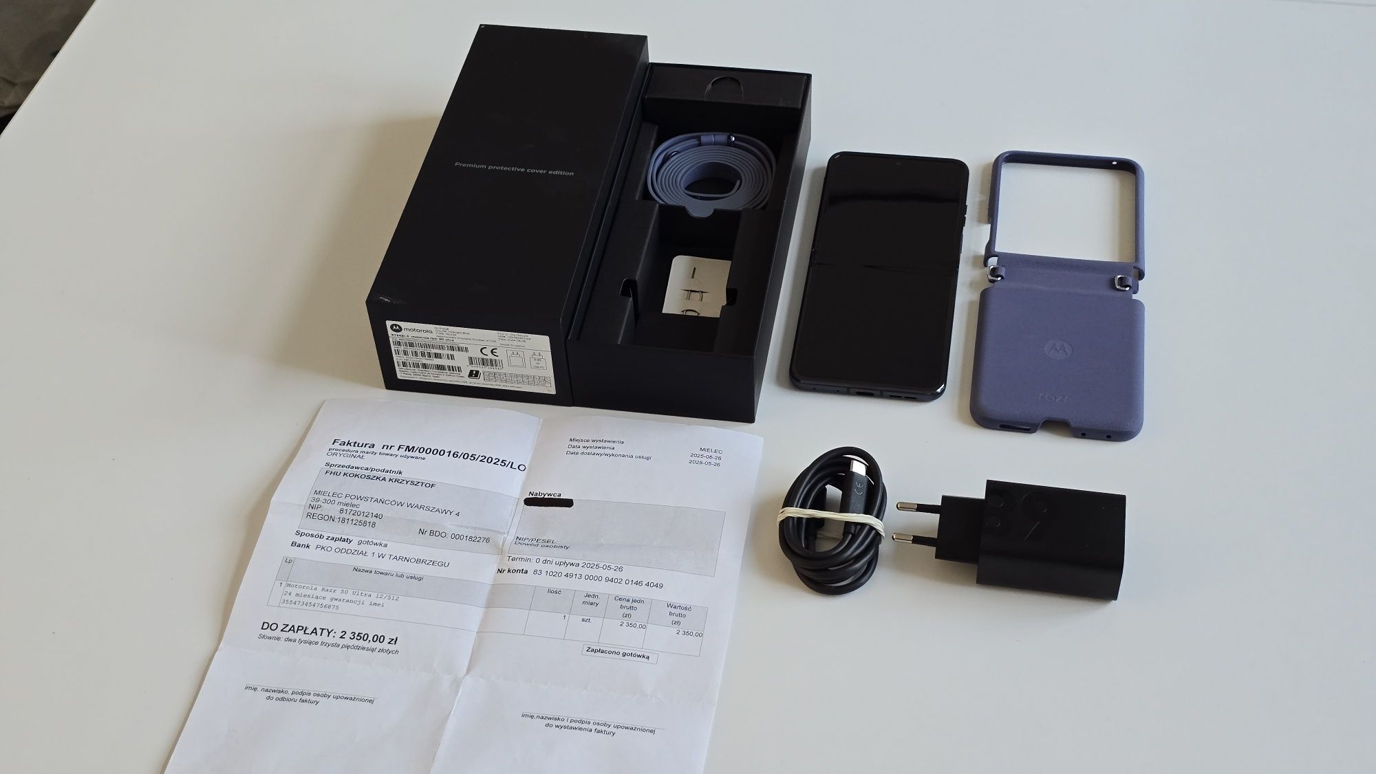 Motorola RAZR 50 Ultra 12/512GB 5G granatowa | jak nowa | gwarancja