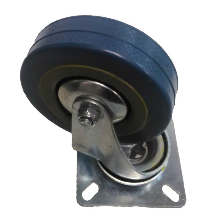 Колесо візка поворотне D50/D75/D100/D120мм гумовий з майданчиком