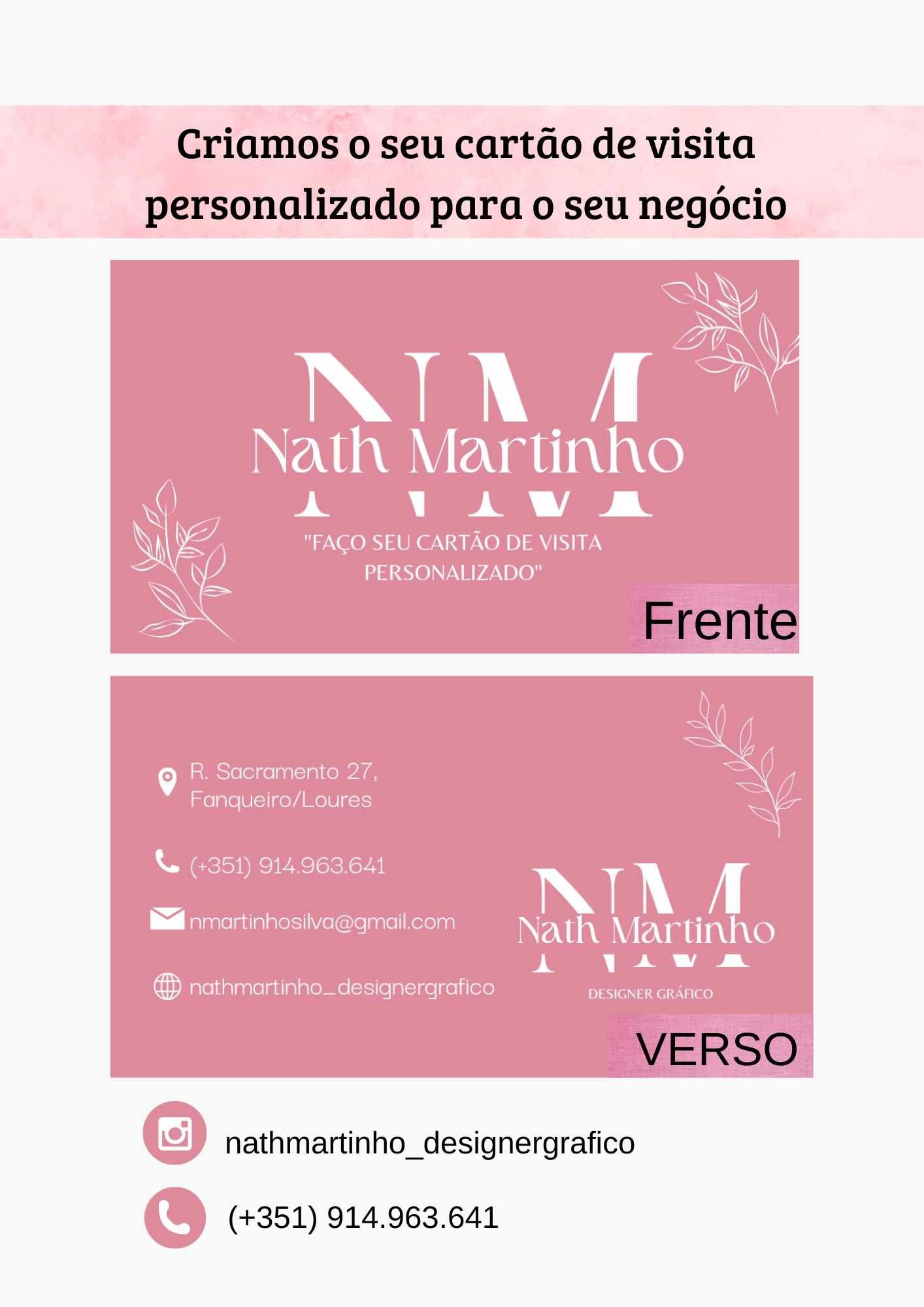 FAÇO SEU CARTÃO DE VISITAS, PANFLETOS E TODA A ARTE PARA O SEU NEGÓCIO