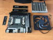 Комплект ASRock B550M-ITX/ac + Ryzen 5 5600GT + ОЗУ 32GB + SSD 1TB