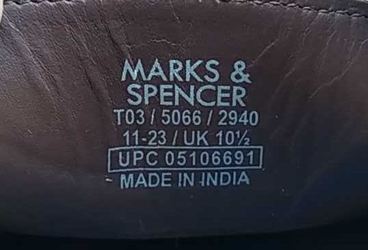 Туфли, мокасины кожаные M & S, 45 размер, 29 см.