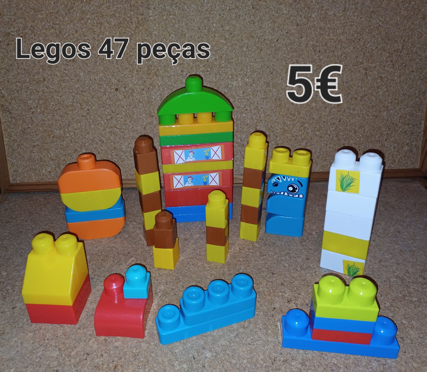 Conjunto de brinquedos criança, legos ,quadros, brinquedos, puzzles