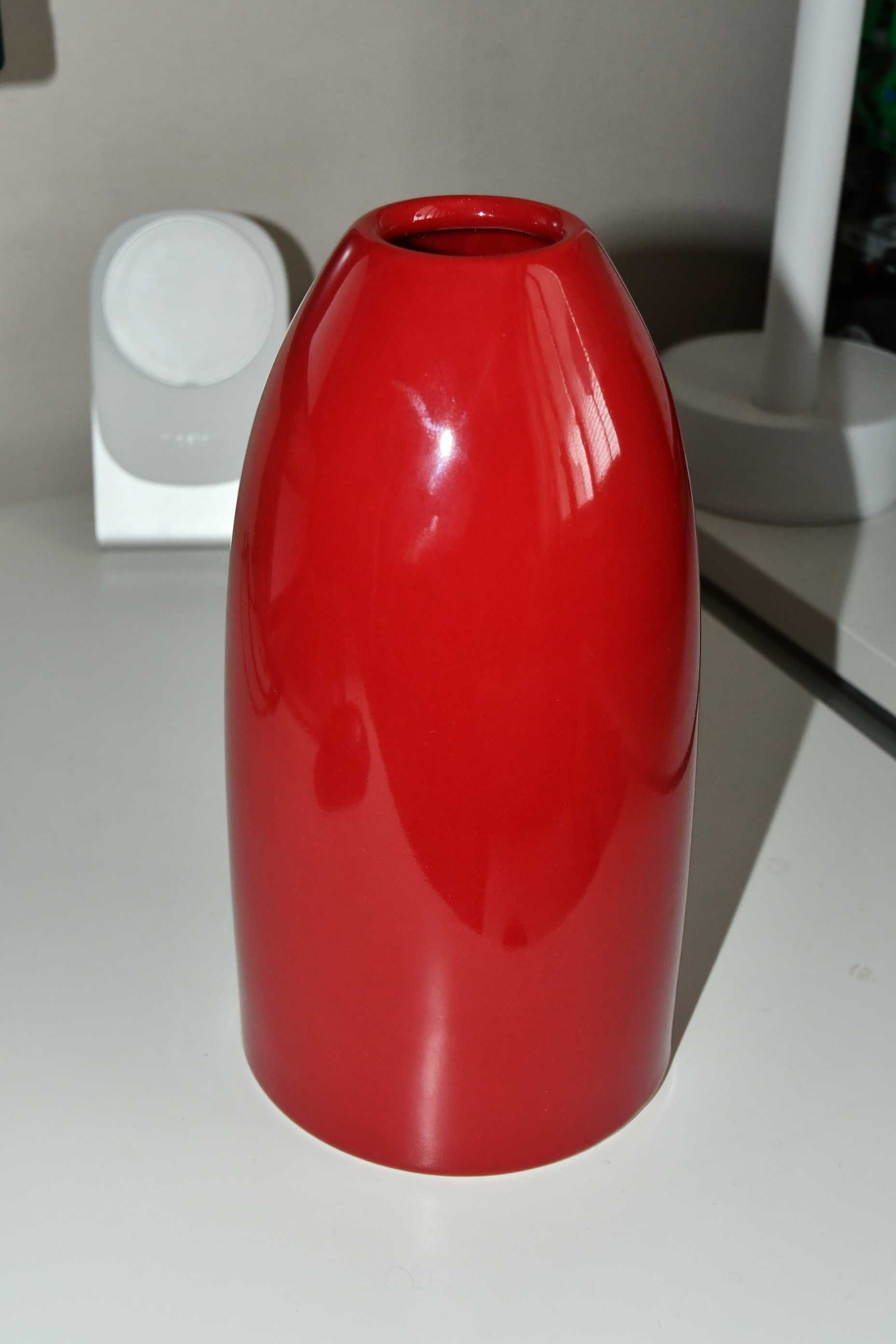 Wazon ceramika czerwony