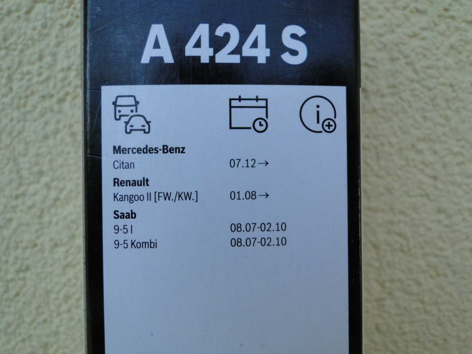 Bosch AeroTwin A424S, Zestaw wycieraczek 600/550mm, Nowe