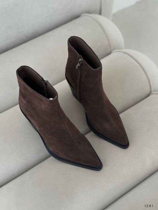 Sale! Казаки шоколад натуральна замша