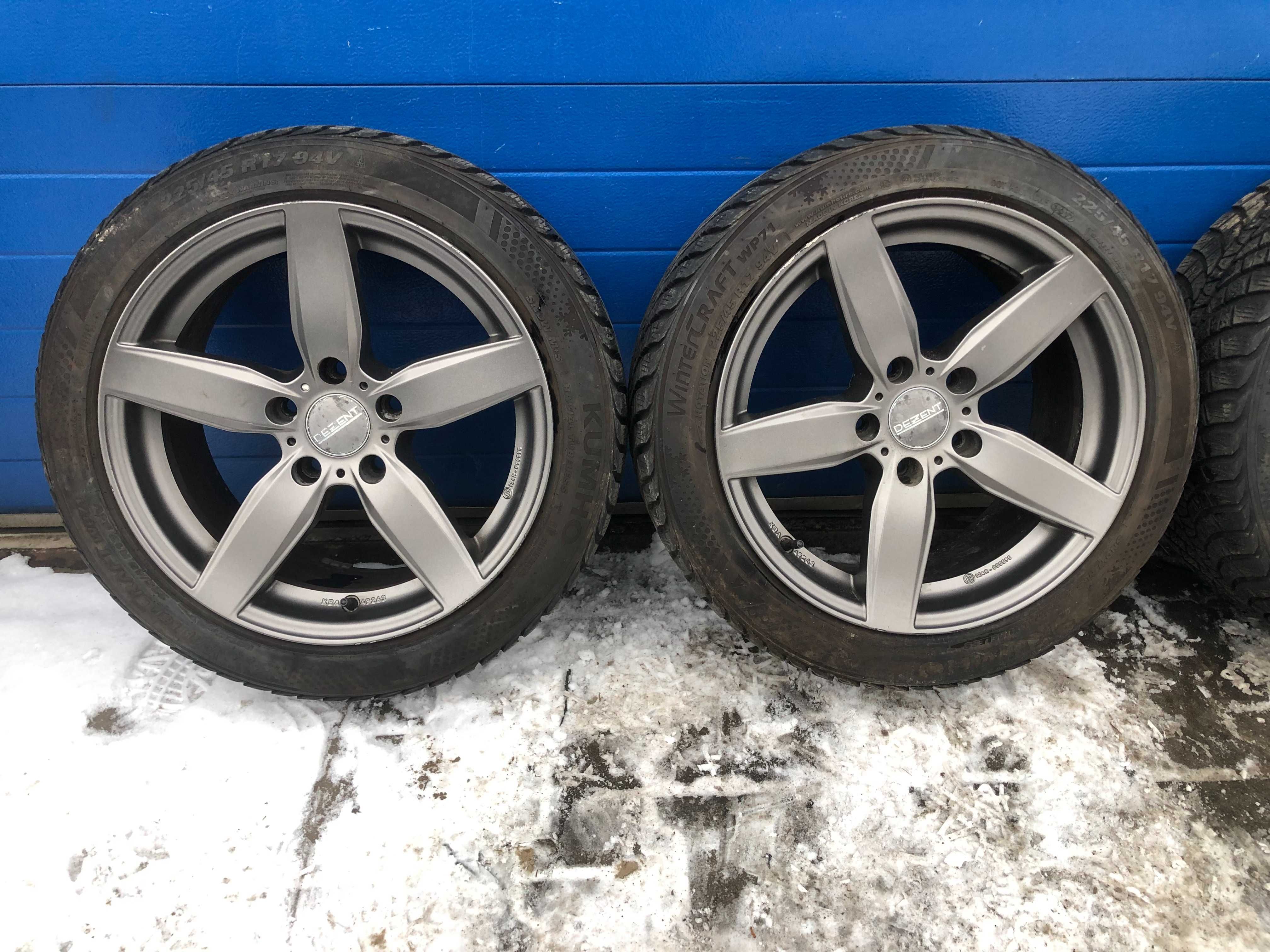 Felgi Kola Opony 17x8j DEZENT BMW E46 E90 E91 E92 E93 225/45/17 Nowe