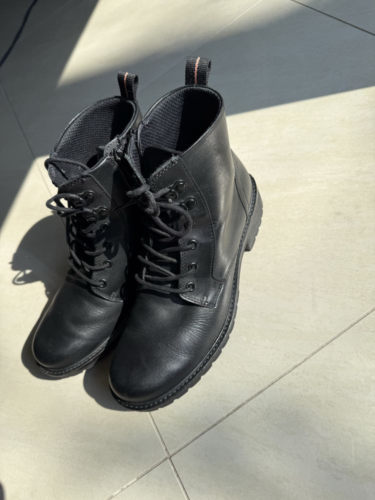 Botki trapery buty skórzane Ecco rozmiar 40