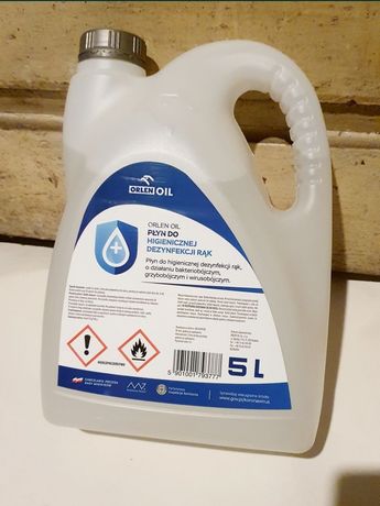 Płyn dezynfekcyjny do higienicznej dezynfekcji rąk Orlen Oil 3x 5l
