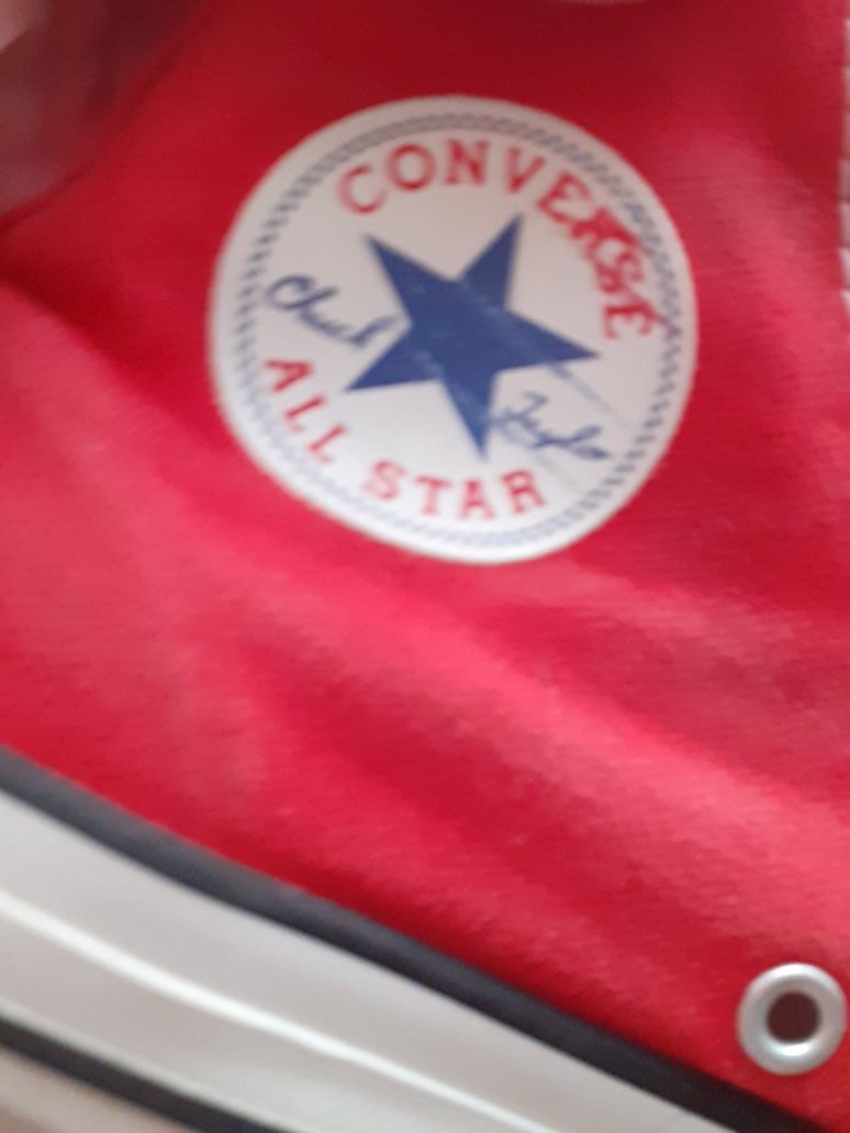 Czerwone trampki Converse za kostkę rozmiar 34