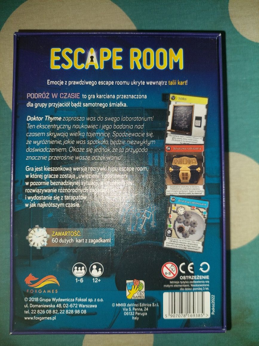 Escape room podróż w czasie