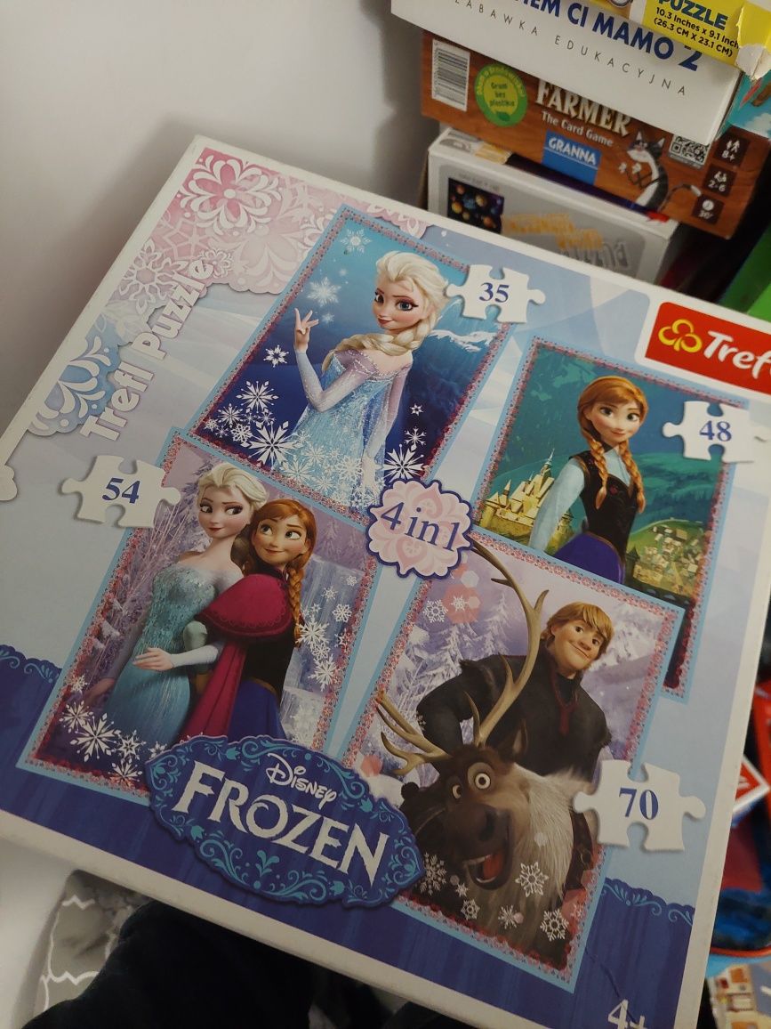 Frozen puzzle 10 obrazkow dla 4/ 5 latkow