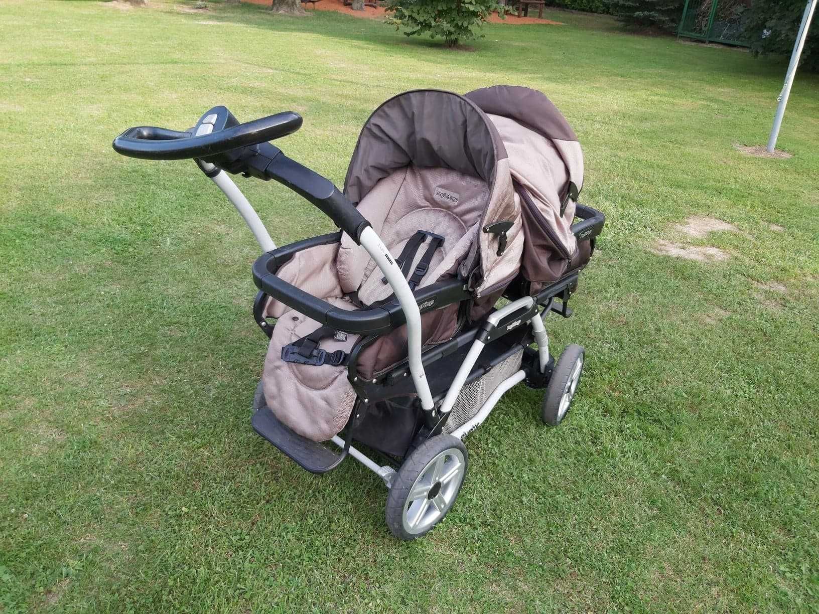 wózek dla bliźniaków lub rok po roku PEG PEREGO DUETTE plus foteliki