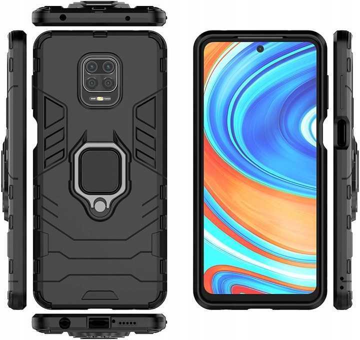 Etui Case Pancerne Xiaomi Redmi Note 9S + Szkło Hartowane