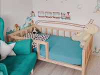 Łóżko, łóżeczko dziecięce klasyczne, skandynawski styl, 160x80