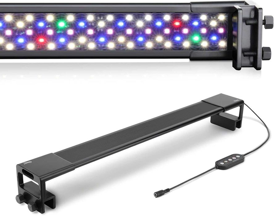 hygger Oświetlenie akwarium, oświetlenie akwarium 26 W 24/7 LED