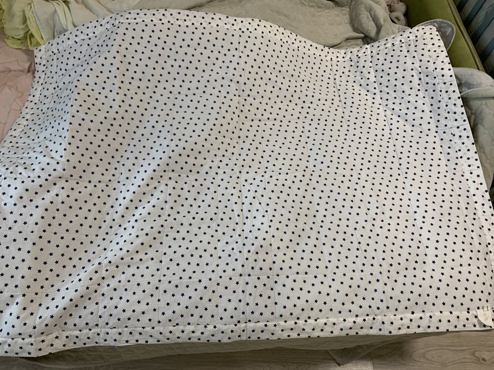 Конверт на виписку/плед/одеяло новорожденного Wilko в звоздочки синие.