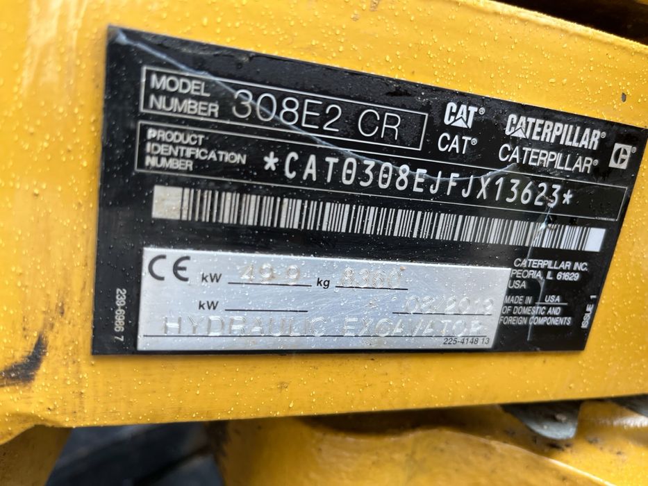 Minikoparka Caterpillar CAT 308 E2 CR z Niemiec tylko 2000mth! 8ton