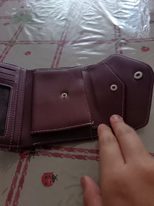 Carteira mulher cor castanho e verde ( Portes grátis)