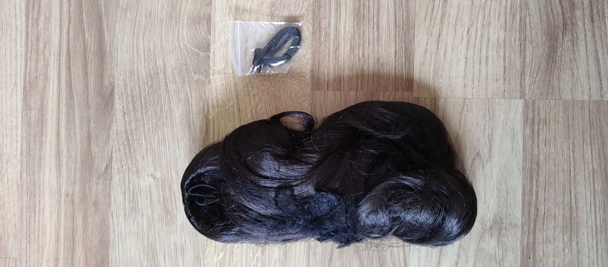 Włosy doczepiane sztuczne peruka czarne 60cm outlet