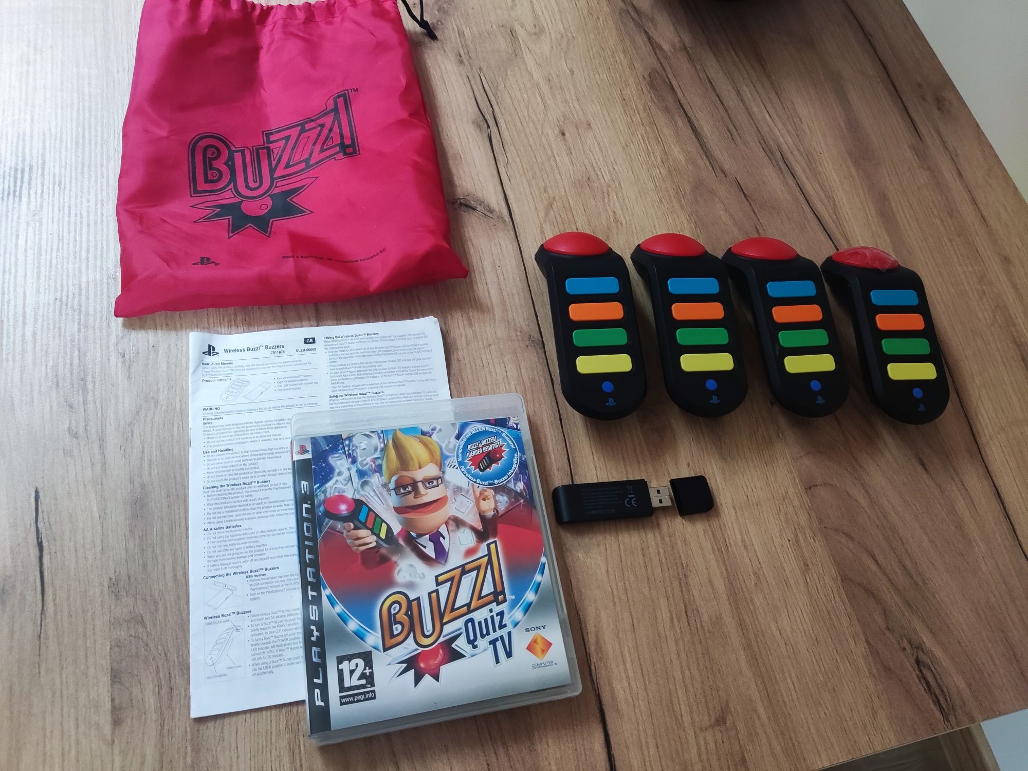 Buzz Buzzery Brzęczki Playstation 3 PS3 Kompletny Zestaw