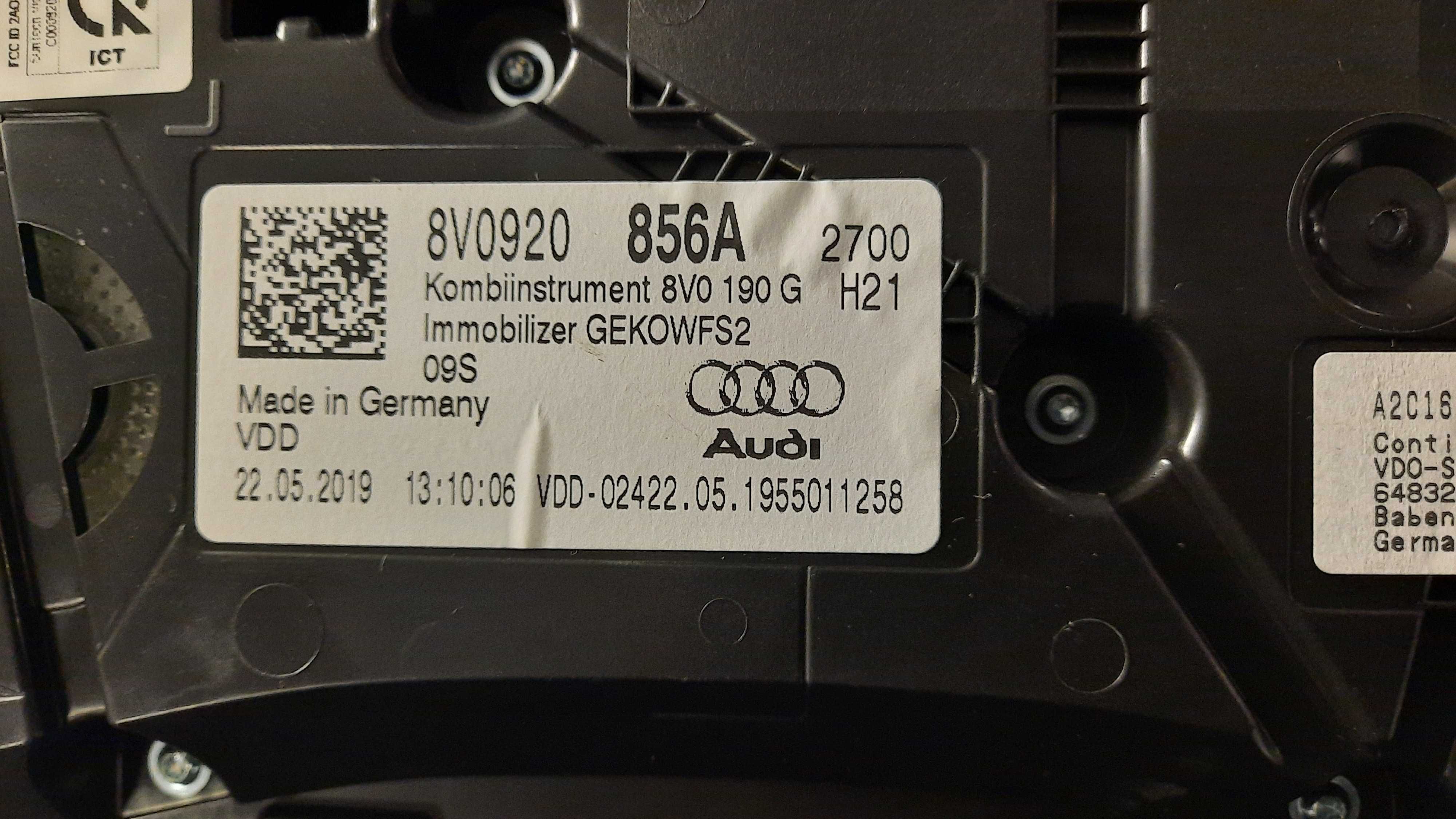 Licznik Audi RS3 8V lift  przebieg 6464km