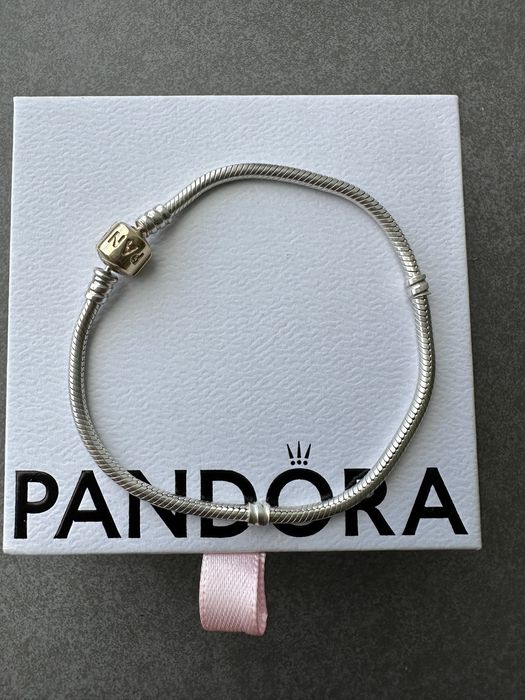 Браслет Pandora оригинал с золотой застёжкой, пандора, пандора золото