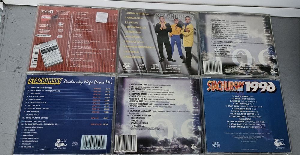 Stachursky kolekcja 6 płyt CD 1996, 1999, Mega Dance mix