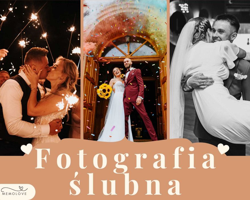 Fotograf ślubny - MemoLove - Wolne terminy 2026 - Zapraszam :)