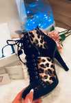 Botki Buty GUESS Antonela LEOPARD na obcasie Skóra licowa r.38