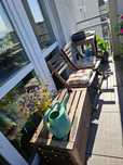 Ikea zestaw na balkon - 2 krzesła, skrzynia i stolik/półka Applaro