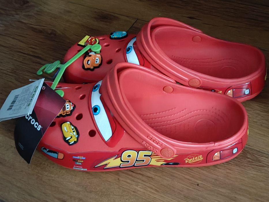 Klapki Chodaki Crocs McQueen świecące nowe, r. 42-43 ORYGINALNE