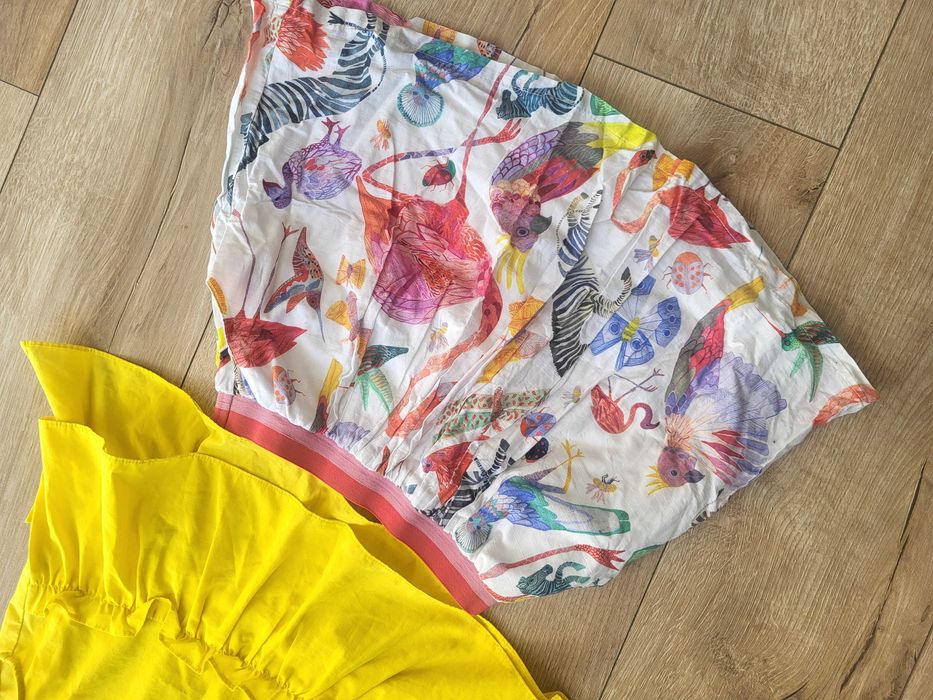 Prześliczny zestaw koszulka + spódniczka zara h&m r.116 j.nowe