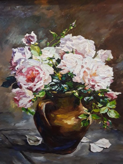 Цветочный натюрморт, масло
