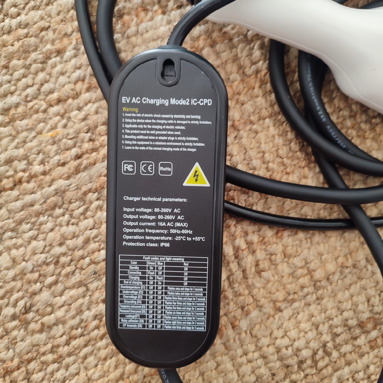 Carregador para carro eléctrico Type 2