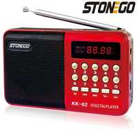 Радіоприймач портативний STONEGO KK-62 FM радіо плеєр USB TF колонка п
